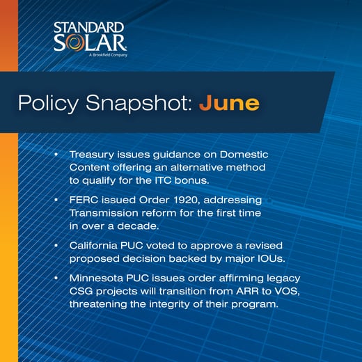 June Policy SNapshot
